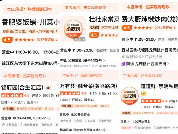 “现制现炒”搜索量增长超43%美团餐饮门店页面新增相关展示功能